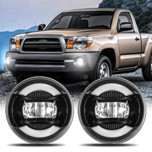 Fit 2005-2011 For Toyota Tacoma LED Fog Lights Bumper Lamps w/ Halo DRL Turning - Picture 1 of 12