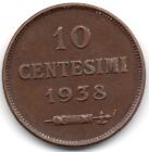 San Marino - 10 Centesimi 1938 - Rom postfrisch - nur 400 000 Strich.