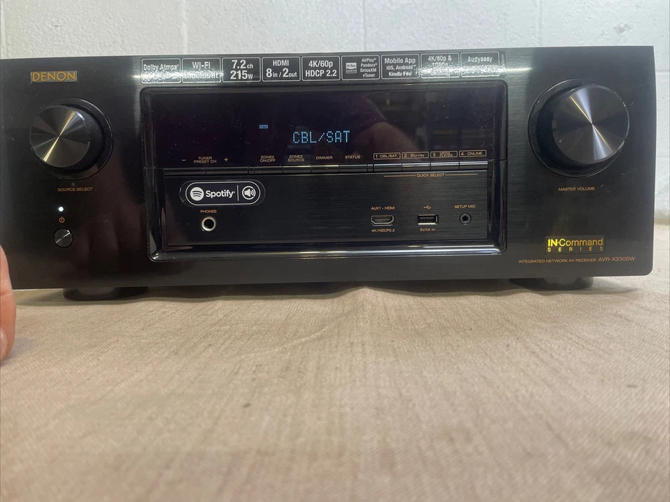 Nice DENON AVRX3300W Integrated Network AV Receiver! ***READ DESCRIPTION*** - Image 1 of 4