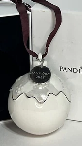 đŸ”¥PANDORA Limited 2018 Christmas Holiday Porcelain Ornament in Gift Box - Picture 1 of 5