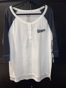 Women’s Los Angeles Dodgers Forty Seven White T-Shirt Sz Large NWT - Picture 1 of 8