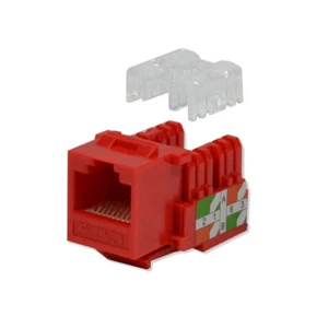 Keystone Jack Cat6 Red Network Ethernet 110 perforación 8P8C - Imagen 1 de 3
