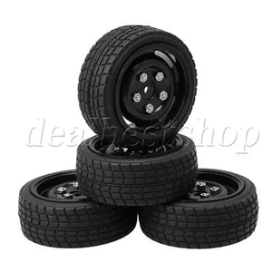 4PCS Front & Rear 66mm Dia RC 1/10 On-Road Racing Car Tire and Wheel Rim - Picture 1 of 9