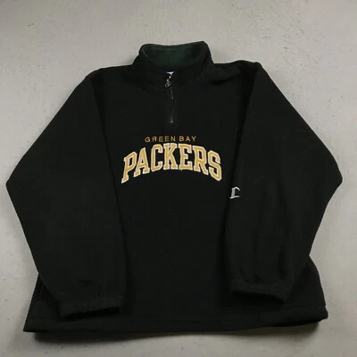 Chaqueta VINTAGE Green Bay Packers Para Hombre Mediana Negra Champion Pro Line Vellón 1/4 Foto 1 de 4