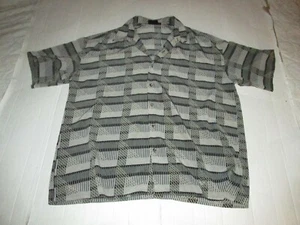 Vintage Monzini Collection Button Up Shirt Sz 3X Abstract Funky Made In The USA - Picture 1 of 4