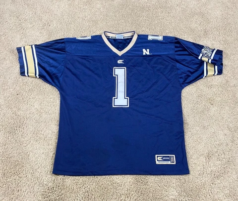 Vintage Naval Academy Football Jersey Adult XL Blue Gold NCAA College Colosseum Cover