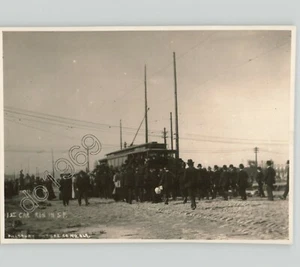 PRIMERA CARRERA DE TRANVÍA en transporte público de San Francisco c.1910 foto de prensa - Imagen 1 de 2