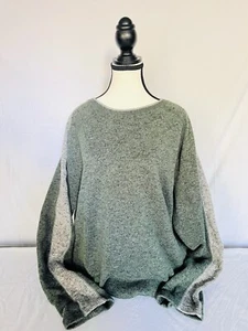 Scandia Woods Herren Pullover XL Extra Large grün und grau Armstreifen Sweater LS - Bild 1 von 4