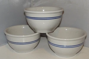 "Juego de 3 cuencos de cereal apilables vintage Gibson China Bowl rayas azules 6,25""" - Imagen 1 de 10