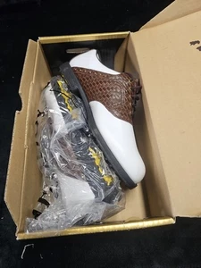 Zapatos de golf Footjoy para hombre talla 9,5. Marrón y blanco con caja - Imagen 1 de 17