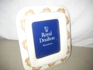 Royal Doulton/ photo frame/ Bunnykins/ fine china/England/ 5 x 5 3/4 inches - Picture 1 of 4