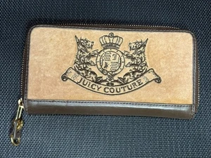 Juicy Couture Choco Velour Zip Around Wallet - Picture 1 of 9