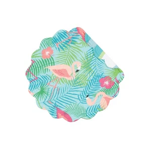 Isla Island Cotton Quilted Round Reversible Placemats Set of 6, 17" - Picture 1 of 4