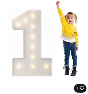 3 Fuß weißes Festzelt beleuchtet Nummer 1 für Partys, Feiern - Bild 1 von 2