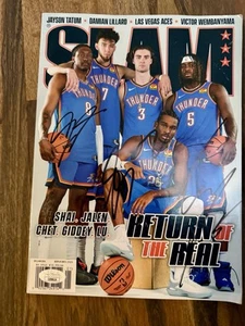 OKC Thunder Signed SLAM Magazine Shai Gilgeous Alexander /Dort / Williams JSA - Picture 1 of 1