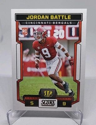 Jordan Battle 2023 Score Football Card Rookie Cincinnati Bengals  - Image 1 of 3