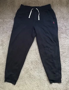 Polo Ralph Lauren Pants Sweatpants Youth Size L (14-16)  Black Fleece Joggers - Picture 1 of 3