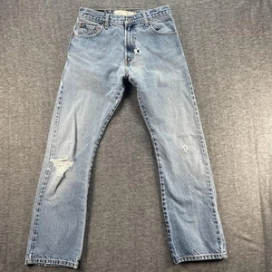 Vintage Levis 517 Jeans Herren 30x32 Blau Boot Cut Distressed Ripped Light Wash Denim - Bild 1 von 16