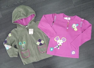 BNWT NEXT GIRLS TOP & HOODY SET 3/4 YRS MOUSE T-SHIRT JACKET COAT DRESS JOGGER - Picture 1 of 11