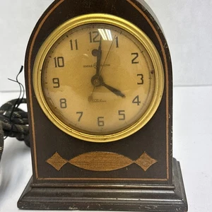 Telechron Art Deco Wood Electric Mantle Clock-GE AB328 - WORKS - Picture 1 of 15