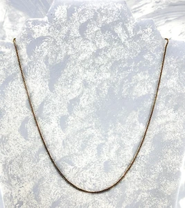 Signed Crown Trifari Gold Tone Serpentine Link 19 Inch Chain Necklace Vintage - Picture 1 of 8