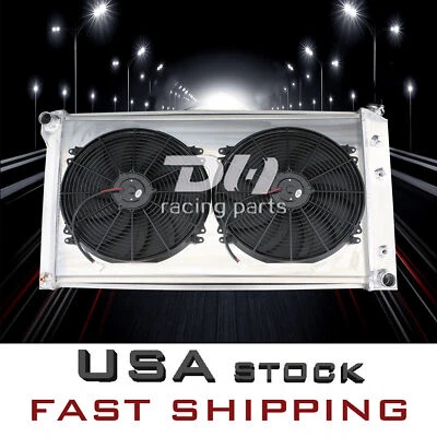 Radiador de 3 filas + cubierta + ventilador para Chevy GMC R2500 R3500 V2500 V3500 1989-1991 7,4 L V8 Foto 1 de 4