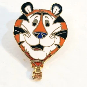 Vintage 1985 Kellogg's Tony der Tiger Heißluftballon mattierte Flocken Anstecknadel - Bild 1 von 4