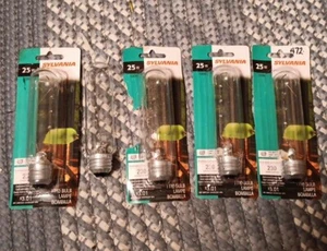 5 Sylvania 25W Standard Base T10 Bulbs... Ugly Packages, Perfect Bulbs - Picture 1 of 3