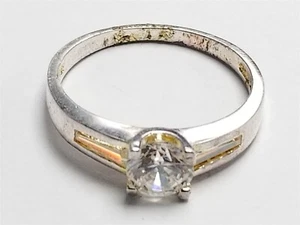 Women's Sterling Silver 925 Ring with White Stones Free Shipping! #81782 - Picture 1 of 4