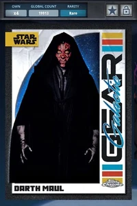 9 Digital Topps Cards, Darth Maul Digital Star Wars Cards READ DESCRIPTION! Rare - Picture 1 of 9
