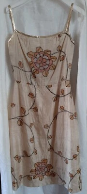 Винтажный 70-х Norman Hartnell платье куртка ремень маленький Ecru готов к носке - Изображение 1 из 4