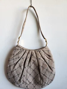 Cuero Gamuza - Bolso de Hombro/Cartera de Mano Wilson's Cuero Máxima Caqui "M" Monograma - Imagen 1 de 21