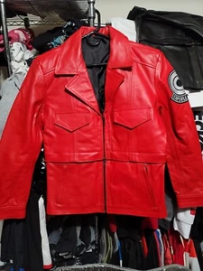 Brandneu DBZ Trunks rote Lederjacke Herren USA Small brandneu - Bild 1 von 2