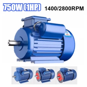 750W 220V Electric Single Phase Motor Industrial Axis 19mm All Copper Motor New - Picture 1 of 17