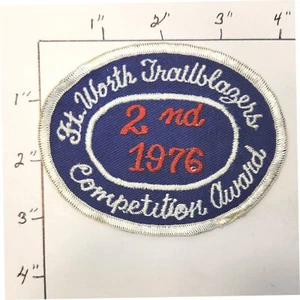Patch Moto 1976 Fort Worth Trailblazers Competition Award Texas Vintage - Foto 1 di 1