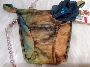 Lucky Brand RIO FIT Classic 70s Bikini Swimsuit Bottom Tie Dye Jr Size XS - Picture 1 of 5