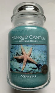Yankee Candle OCEAN STAR 22 OZ. FRASCO GRANDE FAVORITO DE RETORNO DIFÍCIL DE ENCONTRAR - Imagen 1 de 3