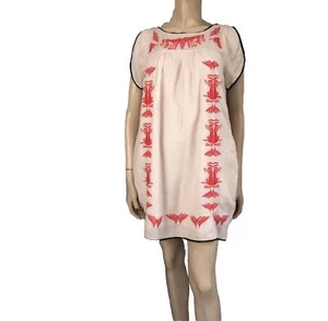 ark co dress Embroidery Short Sleeve Short Dress - Picture 1 of 17