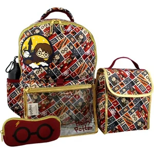Mochila de mochila Harry Potter para niños con bolsa de almuerzo - Bolso escolar para niños - 5 piezas nueva - Imagen 1 de 5