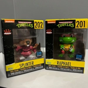 Funko Minis Nickelodeon TMNT: #201 RAPHAEL & #202 SPLINTER 2.5" Vinyl Figures! - Picture 1 of 7