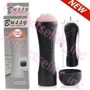 Pocket Pussy Cup Men Male Masturbator Stroker Vagina Sex Toy Vibrator Vibration