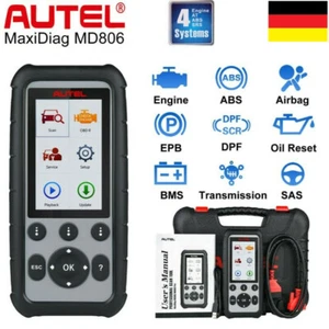 Autel MaxiDiag MD806 Autodiagnosescanner SRS ABS Ölrückstellung SAS BMS EPB DPF - Bild 1 von 12