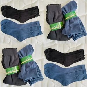 New 10 Pairs Men's Plain Soft Breathable Bamboo Thin Lightweight Summer Socks - Picture 1 of 7