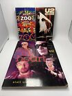 Vintage U2 Vhs Movie And Book Lot Zoo Live From Sydney Rattle And Hum Into Heart