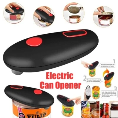 Abridor de latas eléctrico de cerveza cola mango automático reutilizable a batería gadget Foto 1 de 4