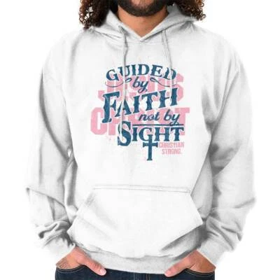 Guided By Faith Not By Sight Religious Jesus Womens Hooded Sweatshirts Hoodies - Image 1 of 4