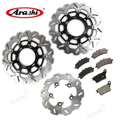 Front Rear Brake Rotor + Organic Brake Pads For Suzuki GSXR1000 2012 - 2015 2013 - Image 1 of 4