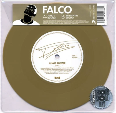 Falco - Junge Roemer / Brilliant Brutal Lim. 7" Gold Vinyl Single RSD 2019 NEU - Bild 1 von 2