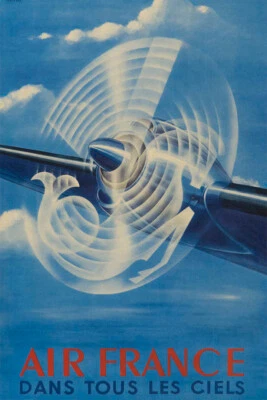 Air France In All Skies Vintage Airline Travel Wall Art Home - POSTER 20"x30" - Image 1 of 3