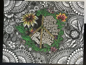 Original Art with Jimi Hendrix quote by Erin Coffey - Picture 1 of 2